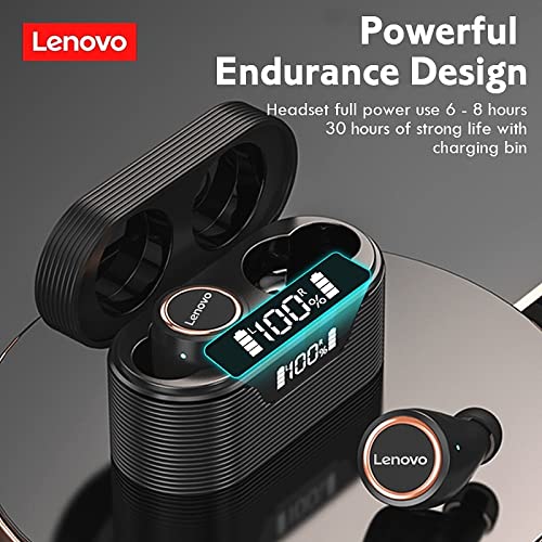 for Lenovo LP12 Wireless Bluetooth Earbuds, with Microphone Wireless Headphones USB-C Charging case LED Display Battery remaining