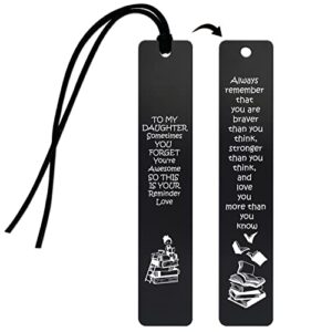inspirational quotes bookmarks (double-sided engraving), gifts for daughter, book lover, bookworm, daughter gifts from mom and dad-ydbook10
