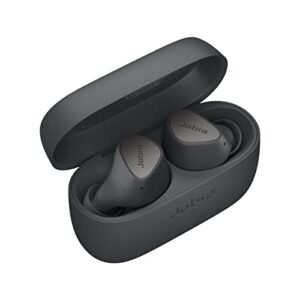 jabra elite 3 in ear wireless bluetooth earbuds – noise isolating true wireless buds with 4 built-in microphones for clear calls, rich bass, customizable sound, and mono mode – dark grey