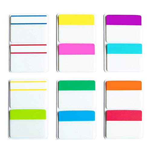 KICNIC 2 Inch Sticky Tabs Index Tabs 240 Pieces, Colored Reading Tabs Self Adhesive, Arrow Flags Pages Markers for Binder, Books, File Folders and Notebook [12 Colors] Writable, Repositionable