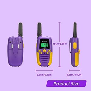 Retevis RT37 Walkie Talkies for Kids,Toy Gifts for 6-12 Year Boys Girls, Walkie Talkies 22 CH, LED Flashlight, Indoor Family Activities Long Range for Camping,Hiking,Outdoor(Purple,2 Pack)