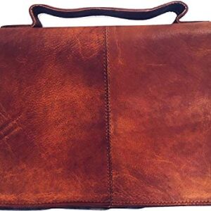 Leather Classic Bible Cover Book Cover with Back Pocket Brown