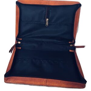 Leather Classic Bible Cover Book Cover with Back Pocket Brown