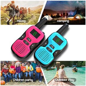 Walkie Talkies for Kids Rechargable 3Pack：Toys and Gifts for 3-12 Year Old Boys Girls - Long Range Wakie-Talkies for Camping Hiking Outdoor Party