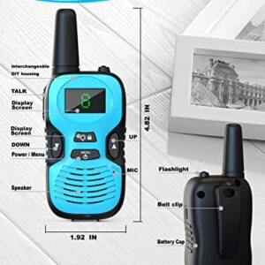 Walkie Talkies for Kids Rechargable 3Pack：Toys and Gifts for 3-12 Year Old Boys Girls - Long Range Wakie-Talkies for Camping Hiking Outdoor Party