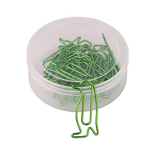 Hacoly Green Animal Penguin Shaped Paper Clips Bookmark Clips for Paper Clip Collectors or Zoo Animal Lovers Funny Office School Supplies Bookmarks 20 PCS per Box