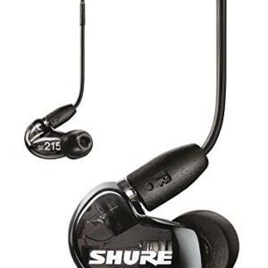 Shure SE215 Sound Isolating Earphones with 3.5mm Cable, Remote and Mic, Black