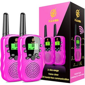 birthday gifts for 3-12 year old girls, dedy long range walkie talkies for kids toys for 3-12 year old boys valentines day gifts for kids pink walkie talkies for girls, t388