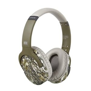 altec lansing x realtree stream wireless bluetooth headphones with 12 hours of battery, foldable, microphone, compact clear sound, deep bass