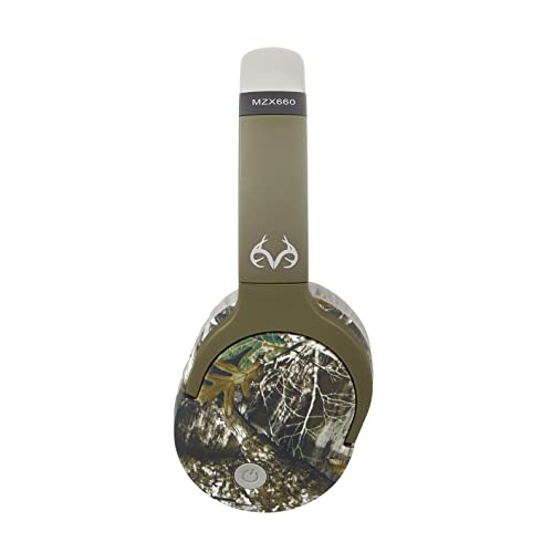 Altec Lansing x Realtree Stream Wireless Bluetooth Headphones with 12 Hours of Battery, Foldable, Microphone, Compact Clear Sound, Deep Bass