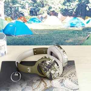 Altec Lansing x Realtree Stream Wireless Bluetooth Headphones with 12 Hours of Battery, Foldable, Microphone, Compact Clear Sound, Deep Bass