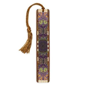 paisley design – handmade wooden bookmark – also available with personalization – made in usa