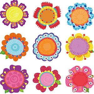 flowers cut-outs springtime blooms cutouts versatile colorful flowers classroom decoration cutouts with glue point dots for bulletin board school spring summer theme party, 5.9 x 5.9 inch (45 pieces)