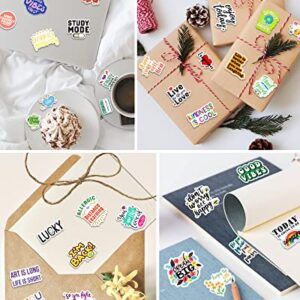 300 PCS Inspirational Water Bottle Stickers, Motivational Vinyl Waterproof Stickers Laptop Positive Stickers for Journaling Scrapbooking Teacher Reward Quote Stickers for Adults Kids Teens