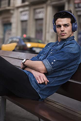 JBL Tune 750BTNC - On-Ear Wireless Bluetooth Headphones with Noise Cancellation, Includes LED Flashlight Key Chain Bonus (Blue)