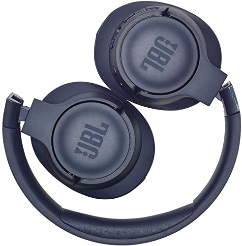 JBL Tune 750BTNC - On-Ear Wireless Bluetooth Headphones with Noise Cancellation, Includes LED Flashlight Key Chain Bonus (Blue)