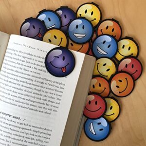 best smiley face bookmarks – 36 bulk bookmarks for kids girl’s boys- school student incentives – library incentives – reading incentives – party favor prizes – classroom reading awards!