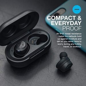 JLab JBuds Air True Wireless Signature Bluetooth Earbuds + Charging Case - Black - IP55 Sweat Resistance - Bluetooth 5.0 Connection - 3 EQ Sound Settings Signature, Balanced, Bass Boost