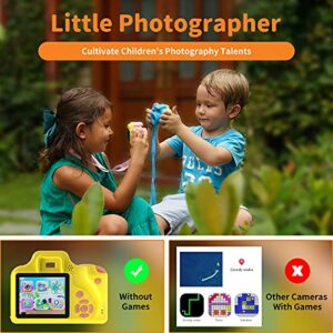 Ourlife Kids Camera for Girls, 12MP 1080P Digital Camera with 2 Inch IPS Screen, Kids' Camera with 8 Effect Filters & 10 Frames - Makes a Perfect Christmas Birthday Gift for Children Aged 3-8