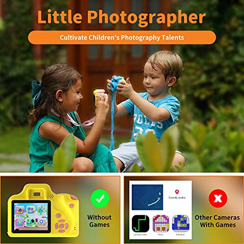 Ourlife Kids Camera for Girls, 12MP 1080P Digital Camera with 2 Inch IPS Screen, Kids' Camera with 8 Effect Filters & 10 Frames - Makes a Perfect Christmas Birthday Gift for Children Aged 3-8