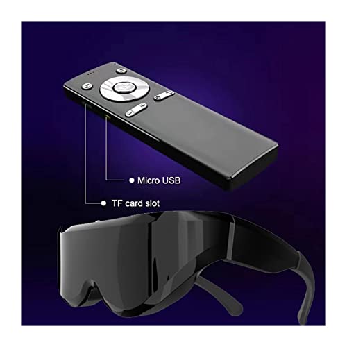 AMPACO All-in-one Head Mounted 256GB Memory 3D Android Video Smart Glasses 3DVR 1000Inch Giant Screen VR Headset HDMI Eyeglasses (Color : Black color128GB)