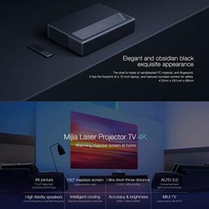 Kaya Projector, Xiaomi 1S 4K Projector MJJGTYDS04FM | Ultra Short Throw | ALPD 3.0 | Android 3D Home Cinema Projector - Updated Version