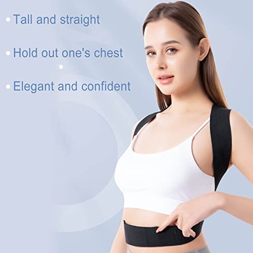 Bzdzmqm Intelligent Posture Corrector - Posture Trainer for Kids Men Women, with Chip Smart Sensor Vibration Reminder, Back Support Back Straightener Shoulder Strap Posture Trainer Gifts