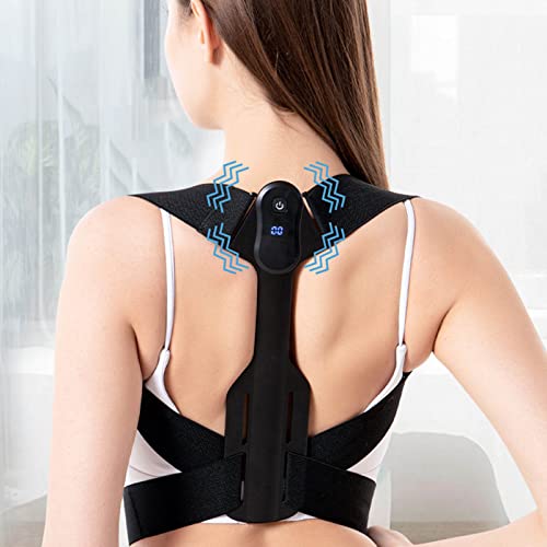 Bzdzmqm Intelligent Posture Corrector - Posture Trainer for Kids Men Women, with Chip Smart Sensor Vibration Reminder, Back Support Back Straightener Shoulder Strap Posture Trainer Gifts