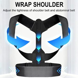 Bzdzmqm Intelligent Posture Corrector - Posture Trainer for Kids Men Women, with Chip Smart Sensor Vibration Reminder, Back Support Back Straightener Shoulder Strap Posture Trainer Gifts