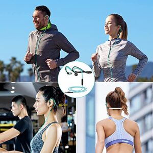 mucro Sports Headphones Over The Ear Headphones Wired for Running Exercise with Microphone Compatible Foldable Behind The Neck Headphones for Workout Jogging Gym Ear Buds