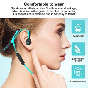 mucro Sports Headphones Over The Ear Headphones Wired for Running Exercise with Microphone Compatible Foldable Behind The Neck Headphones for Workout Jogging Gym Ear Buds