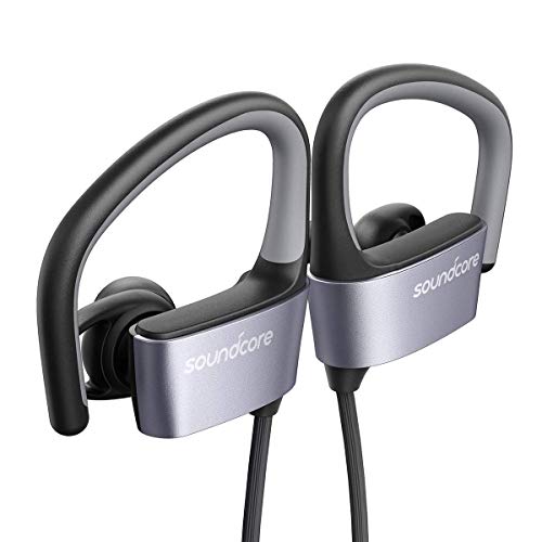 Soundcore Arc Wireless Sport Earphones by Anker, IPX5 Water Resistant, 10 Hour Battery Life, with Flexible EarHooks (Renewed)