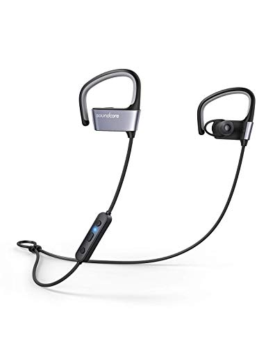 Soundcore Arc Wireless Sport Earphones by Anker, IPX5 Water Resistant, 10 Hour Battery Life, with Flexible EarHooks (Renewed)