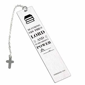 bookmark for bible – christian religious gifts for men, women, kids as gifts for christian with cross pendants-(ephesians 6:10)
