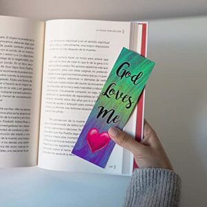 Children's Christian Bookmark - God Loves Me | John 16:27 | Pack of 25