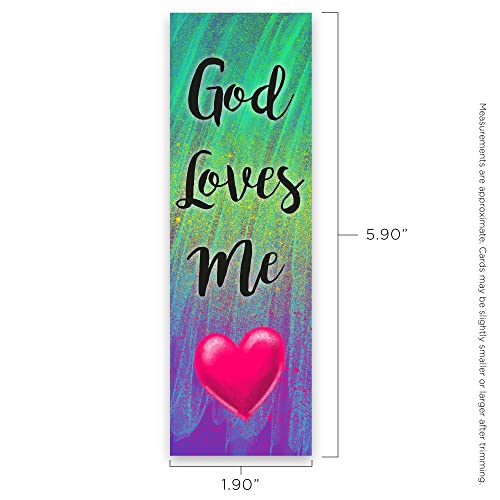 Children's Christian Bookmark - God Loves Me | John 16:27 | Pack of 25