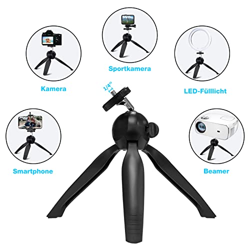 FunFlix Mini Projector DesktopTripod Compatible with Most Mini Projector： DBPOWER, Anker, DR,etc. Projector Stand with 360°Ball Head, Digital Camera Projectors