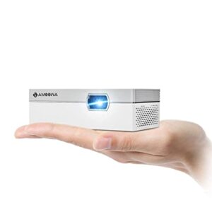 amoowa mini projector 1080p projector with wifi and bluetooth dlp 200anis for home and outdoor video wireless projector compatible with hdmi/usb/iphone/android/tablet