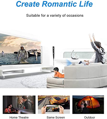 Amoowa Mini Projector 1080p Projector with WiFi and Bluetooth DLP 200ANIS for Home and Outdoor Video Wireless Projector Compatible with HDMI/USB/iPhone/Android/Tablet