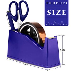 Heat Tape Dispenser, Masking Tape Dispenser, Holder Fits 1" and 3" Core, 6.8 x 2.2 x 3.4 Inch, Desktop Tape Dispenser, Heat Tape for Sublimation(Blue)