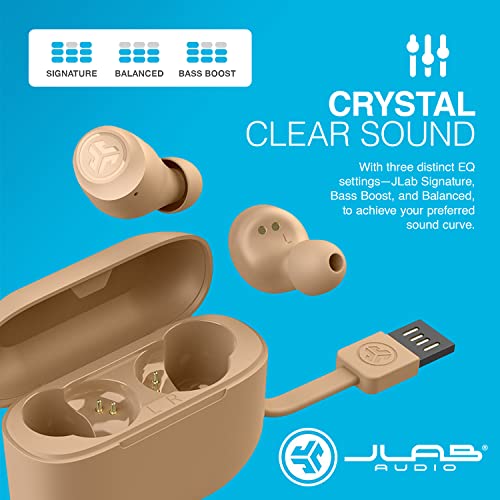 JLab Go Air Tones - True Wireless Earbuds Designed with Auto On and Connect, Touch Controls, 32+ Hours Bluetooth Playtime, EQ2 Sound, and Dual Connect (728 N)