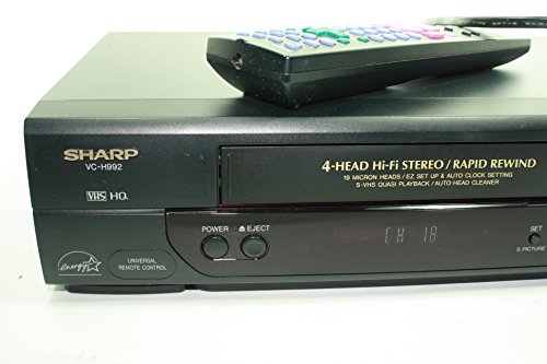 Sharp Model VC-H992U Hi Fi Stereo - Rapid Rewind 4 Head VCR Player/Recorder