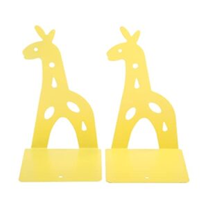 SZYAWsd File Sorters L43D Ceative Animal Bookends Pack of 2 Metal Book Stand Vividly Cute Giraffe Elephant Outlook Design Decor Metal Bookends