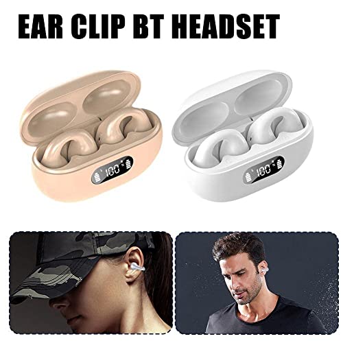 WAITLOVER Wireless Bluetooth in-Ear Sports Bone Conduction Clip Comfortable Wearing G6P8 Earhook Mini Headphone Wireless Ear