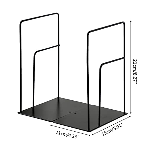 IEASEsd File Sorters 1 Pair Rectangle Bookends Book Stand Support Desktop Office Magazine Organizer