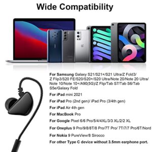 USB C Headphones for Samsung S22+ Ultra, Over Ear Sports Earbuds with Earhooks Mic Wired USB Type C Earphones Noise Canceling Running Workout Headset for Galaxy S23 S21 Plus S20 FE A53 Pixel 7 Pro 6A