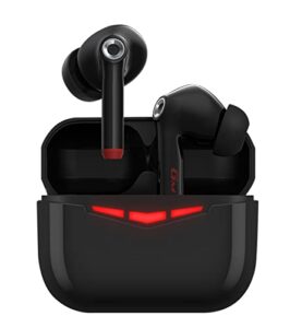 hecate gm3 true wireless earbuds -60ms low latency – pixart bluetooth 5.2 auto pairing – ip55 water proof-touch enabled-black