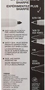 Sharpie Retractable Fine Point Permanent Markers, Black Color, 2-Units per Pack (1-Pack) Model 32724