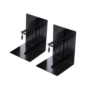 halou 1 pair of practical metal bookends chinese style bookshelf book stands reading bookshelf