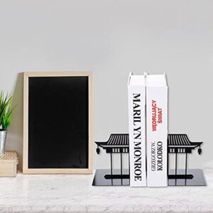 HALOU 1 Pair of Practical Metal Bookends Chinese Style Bookshelf Book Stands Reading Bookshelf